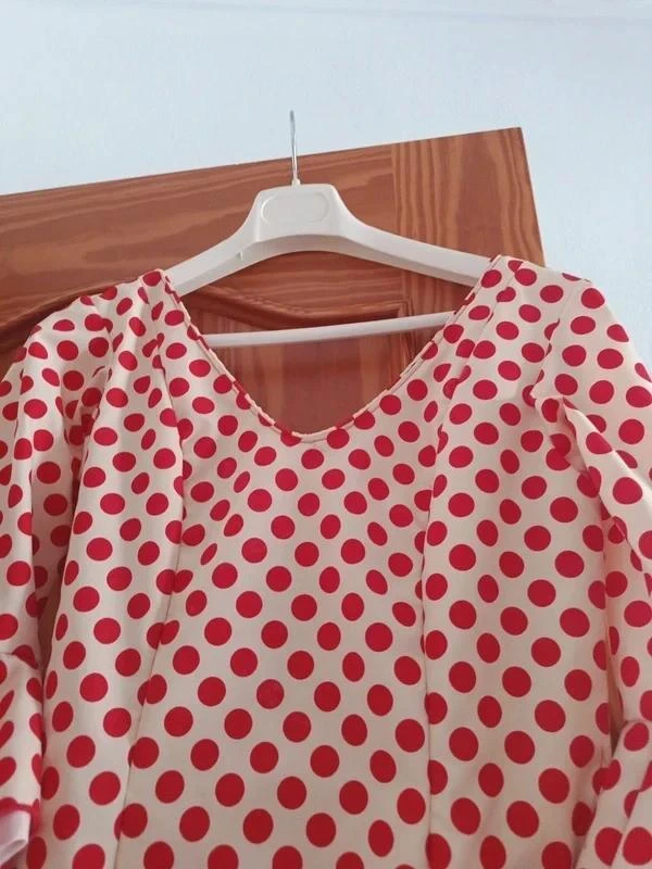 Handgemaakte Flamenca/Gitana pak - Wit en Rood – photo 4